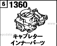 1360 - Carburettor inner parts (gasoline)(1500cc)