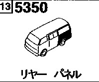 5350A - Rear panel (van)(4-door)