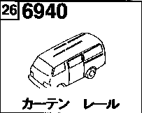 6940 - Curtain rail (wagon)