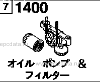 1400A - Oil pump & filter (diesel)(2000cc)