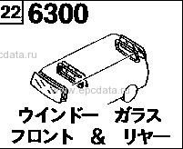 6300 - Front & rear window glass (wagon & van)(4-door)