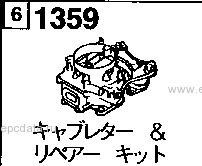 1359 - Carburettor & repair kit (gasoline)(1800cc)