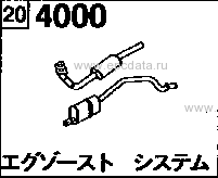 4000 - Exhaust system (gasoline)(1800cc)