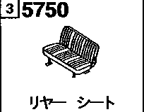 5750A - Rear seat (cab plus)