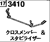 3410A - Cross member & stabilizer (double tire) (4wd)