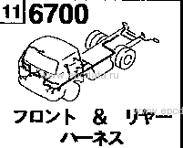 6700B - Front & rear wire harness (3000cc)(koushou)