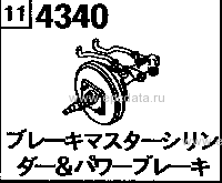 4340CA - Brake master cylinder & power brake (3500cc)(turbo) 