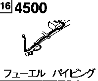 4500 - Fuel piping (3 meters long spec & 3.3 meters long spec)(2wd)(light oil)