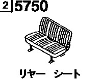 5750 - Rear seat (standard car)