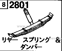 2801 - Rear spring & damper (standard cabin)(2wd)(2500cc)