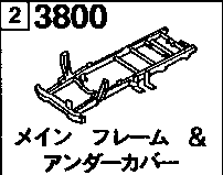 3800C - Main frame & undercover (dump > koushou > 3 meters long spec)(2wd)(turbo) 