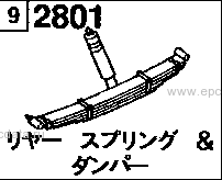 2801B - Rear spring & damper (wide low) 