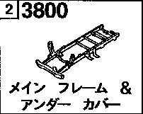 3800B - Main frame & undercover (3 meters long spec)(koushou)(4wd)