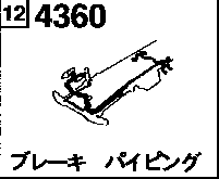 4360B - Brake piping (3 meters long spec)(3500cc)(4wd)