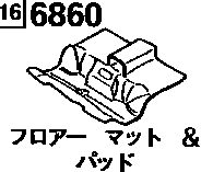 6860A - Floor mat & pad (4wd)