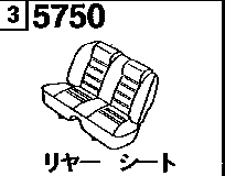 5750A - Rear seat (coupe)(2wd)