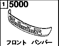 5000A - Front bumper (3-door)