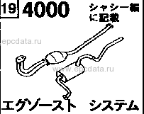 4000 - Exhaust system (gasoline)(2wd)