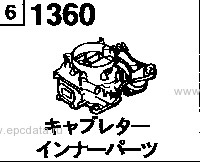1360 - Carburettor inner parts (gasoline)(1300cc & 1500cc)
