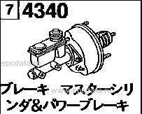 4340A - Brake master cylinder & power brake (dohc)