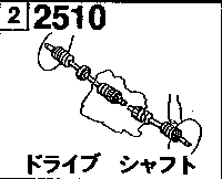 2510A - Front drive shaft (at) (at)(2wd)(1800cc)