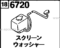6720A - Screen washer (5-door)(2wd)