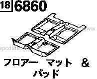 6860C - Floor mat & pad (5-door)