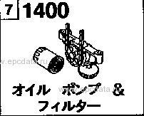 1400 - Oil pump & filter (gasoline)(2000cc)