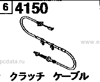 4150 - Clutch cable (mt) (gasoline)(1500cc)