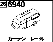 6940 - Curtain rail (wagon)