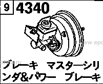 4340 - Brake master cylinder & power brake (gasoline)