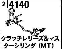 4140B - Clutch release & master cylinder (mt) (4wd)(2000cc)