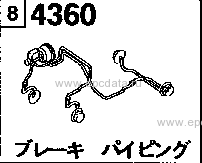 4360A - Brake piping (4-disc)