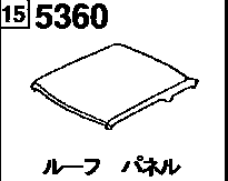 5360A - Roof panel (with sunroof) 