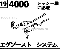 4000AA - Exhaust system (diesel)(4wd)