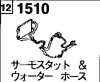 1510 - Cooling system (thermostat & hose) (2- valve)(non-turbo) 