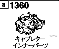 1360 - Carburettor inner parts (non-turbo) 
