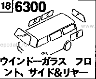 6300A - Window glass (front, side & rear) (truck, dump & panel van)