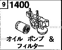 1400 - Oil pump & filter (van)