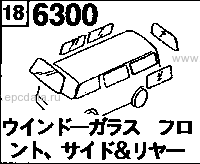 6300A - Window glass (front, side & rear) (truck, dump,panel van & cab chassis)