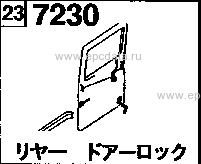 7230 - Rear door (glass,lock & regulator) (van)