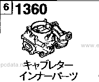 1360 - Carburettor inner parts (van)(non-turbo) 