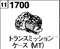 1700B - Transmission case (mt) (truck)(2wd)(4-speed)