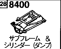 8400 - Subframe & cylinder (dump) (truck)(wa)