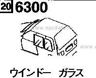 6300A - Window glass (truck)