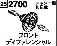 2700D - Front differential (at)(3-speed)(turbo)