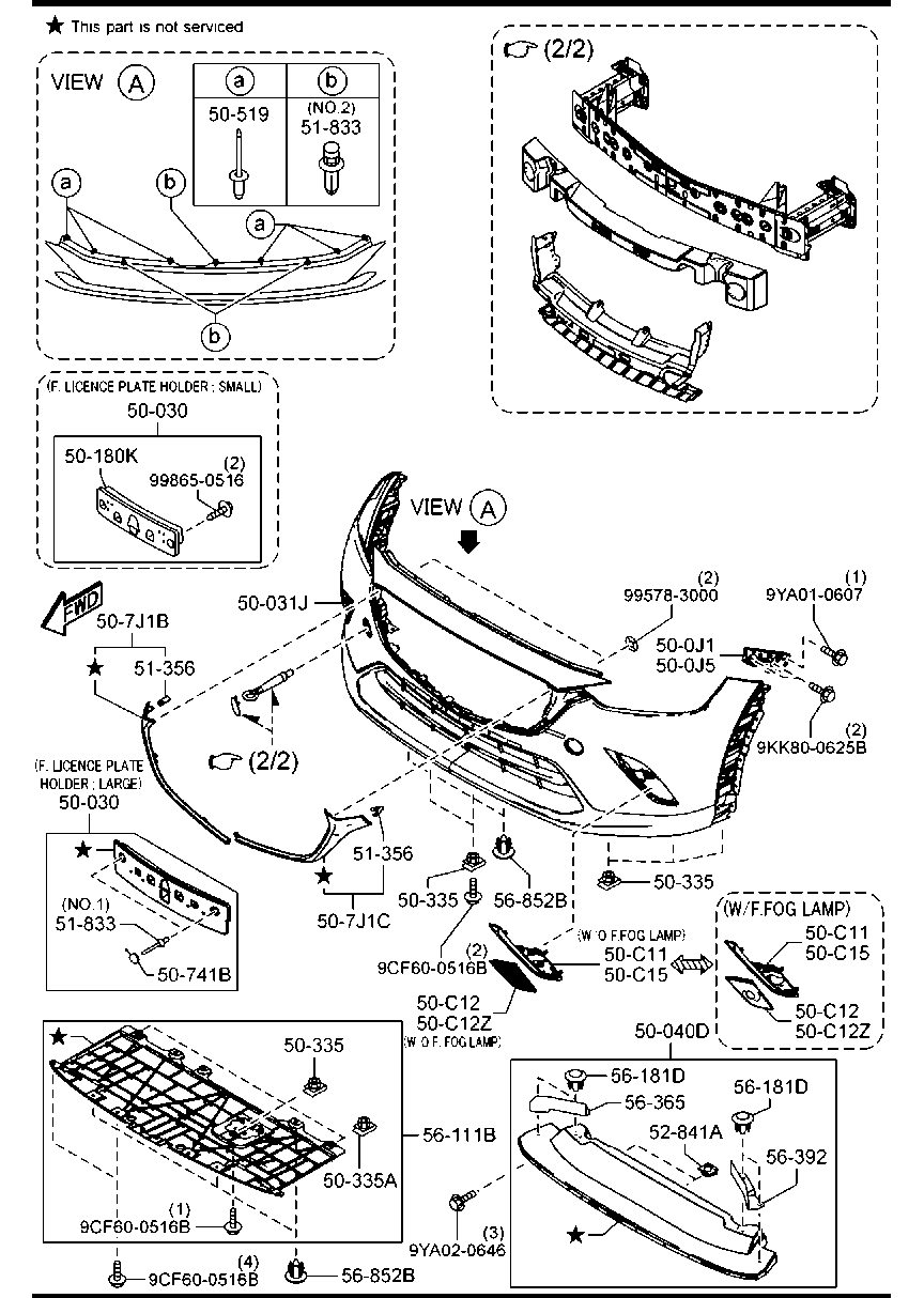 Front bumper for Mazda CX-3, 06.2017 spare parts - Mazda Europe
