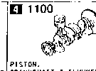 1100A - Piston, crankshaft & flywheel (gasoline)