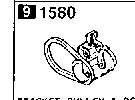 1580A - Bracket, pulley & belt (gasoline)