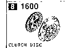 1600B - Clutch disc & cover (diesel)